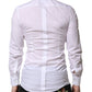Dolce & Gabbana White GOLD Crown Bee Men Dress Formal Shirt