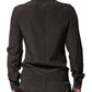 Dolce & Gabbana Dark Brown Silk GOLD Men Dress Formal Shirt