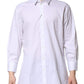 Dolce & Gabbana White GOLD Long Sleeves Dress Formal Shirt