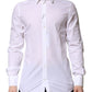 Dolce & Gabbana White GOLD Long Sleeves Dress Formal Shirt