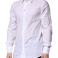 Dolce & Gabbana White GOLD Long Sleeves Dress Formal Shirt