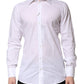 Dolce & Gabbana White Cotton Long Sleeves GOLD Formal Shirt