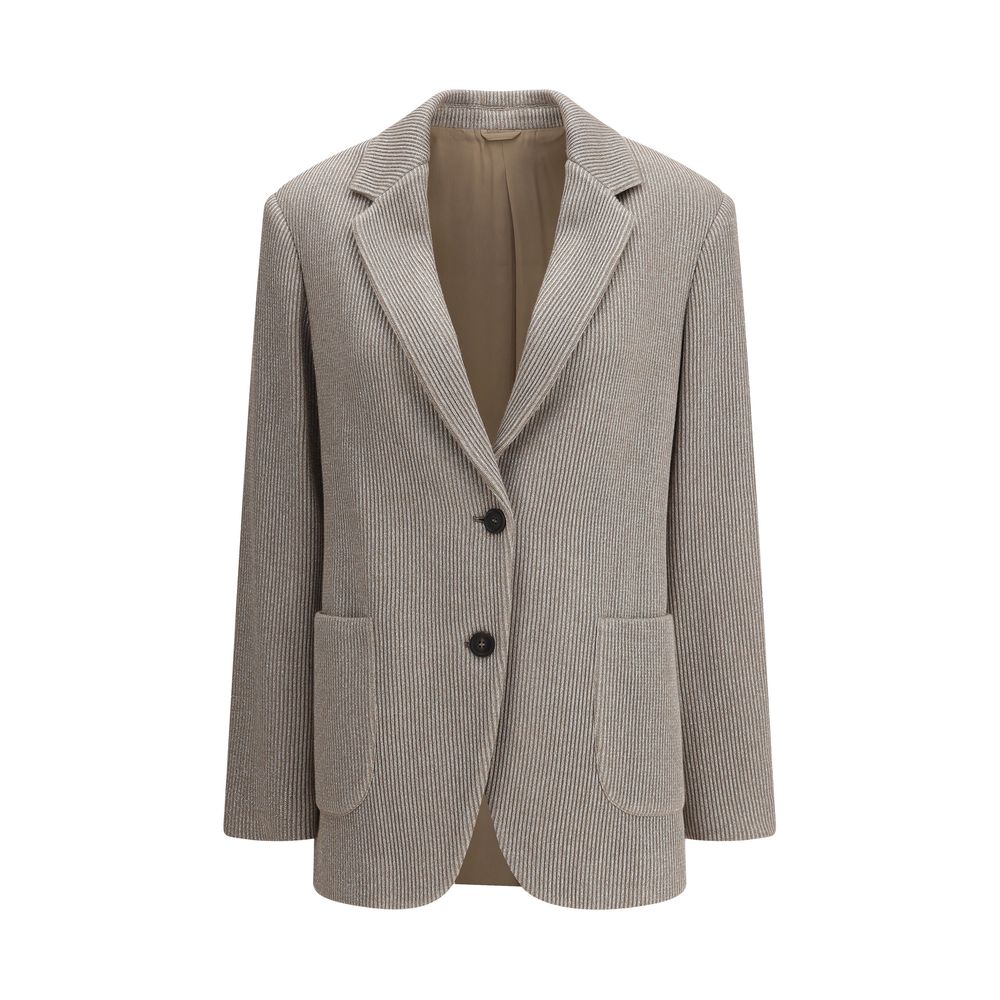 Ribbed deisgn lurex Jacket