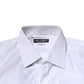 Dolce & Gabbana White GOLD Long Sleeves Dress Formal Shirt