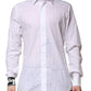 Dolce & Gabbana White GOLD Cotton Men Dress Formal Shirt