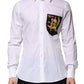 Dolce & Gabbana White MARTINI Long Sleeves Men Formal Shirt