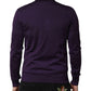 Dolce & Gabbana Purple Cashmere Turtleneck Pullover Sweater