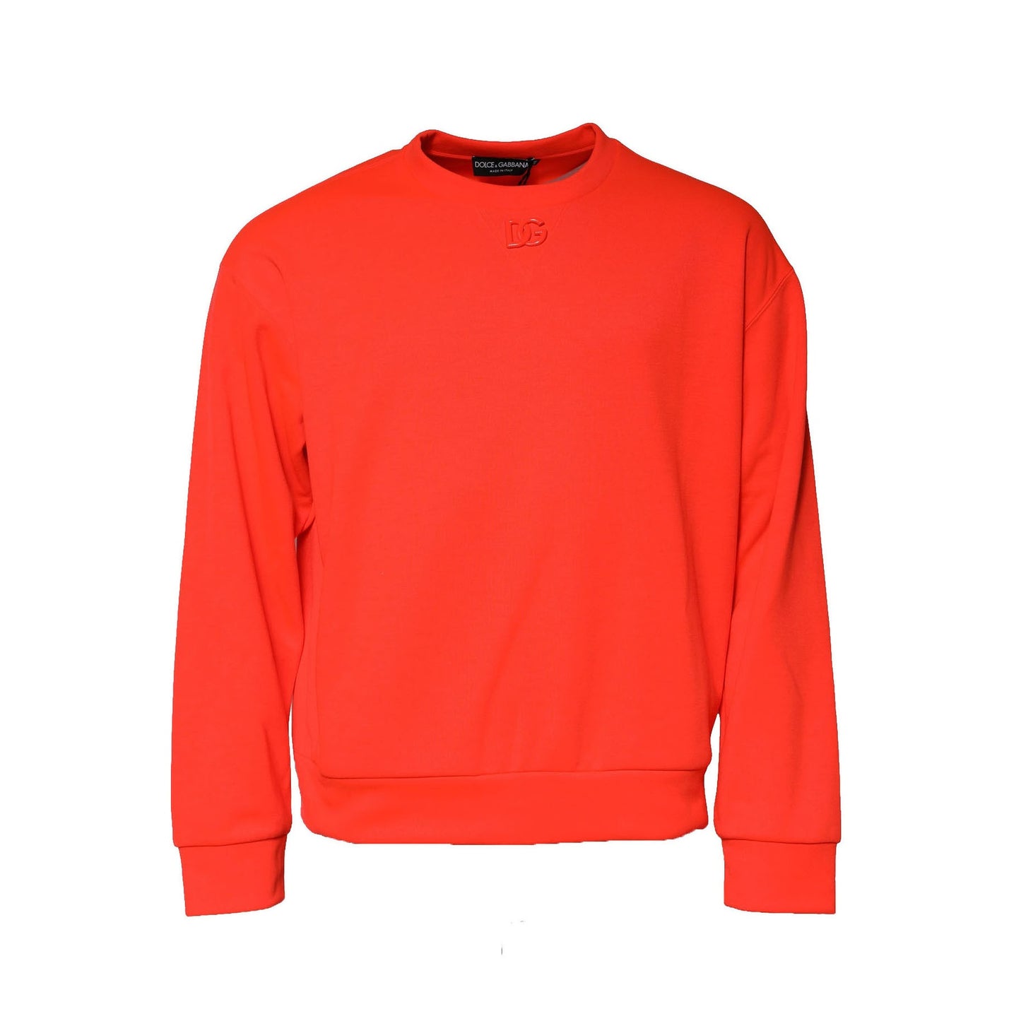 Dolce & Gabbana Orange Polyester DG Logo Sweatshirt Sweater