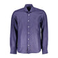 North Sails Blue Linen Men Shirt