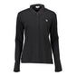 Black Cotton Women Polo Shirt