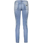 Jeans da donna in cotone azzurro