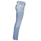 Jeans da donna in cotone azzurro