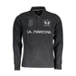 La Martina Black Cotton Men Polo Shirt
