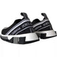 Dolce & Gabbana Black White Slip On Sorrento Sneakers Shoes