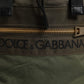 Dolce & Gabbana Green Patchwork Travel Backpack Military Bag