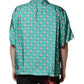Dolce & Gabbana Green Printed Short Sleeves Casual Shirt