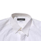 Dolce & Gabbana White Cotton GOLD Long Sleeves Formal Shirt