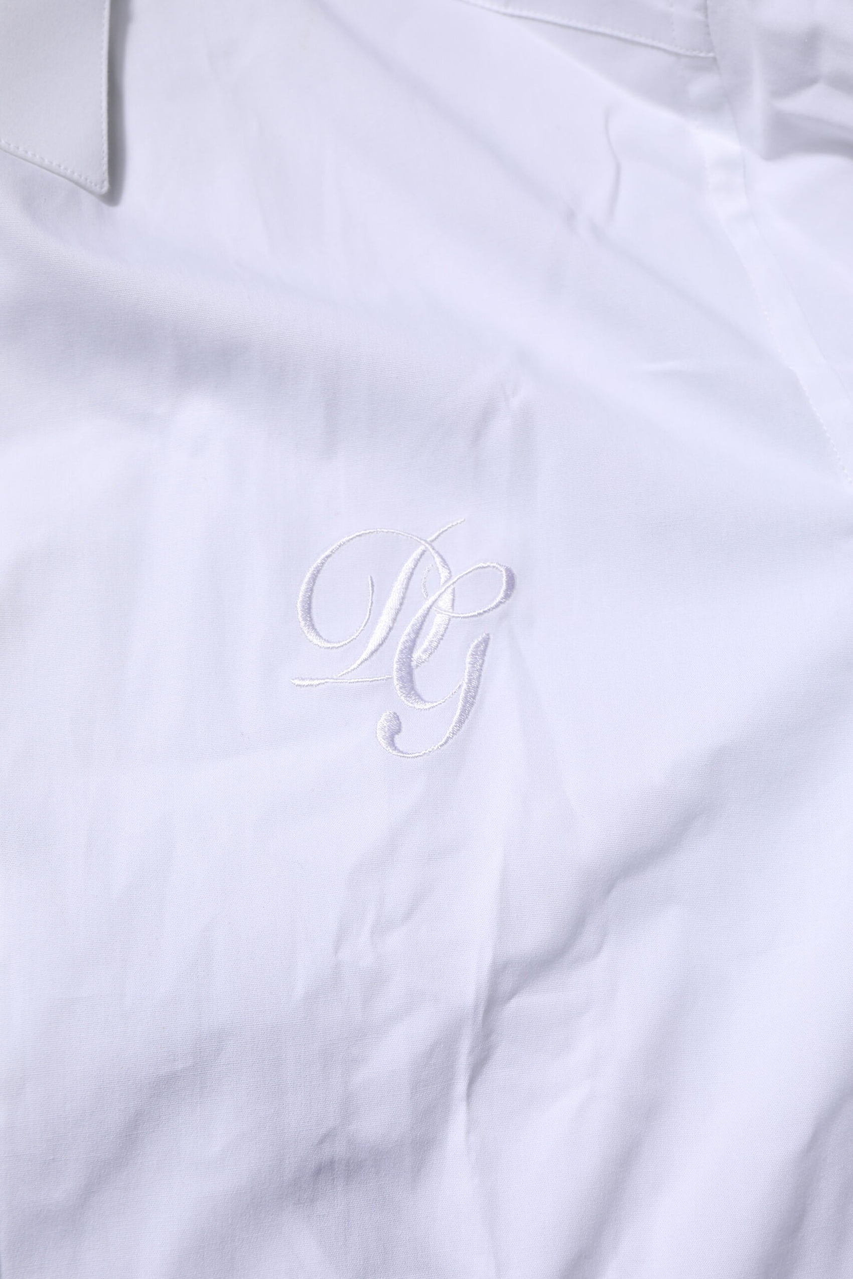 Dolce & Gabbana White Cotton GOLD Long Sleeves Formal Shirt