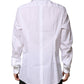 Dolce & Gabbana White Cotton GOLD Long Sleeves Formal Shirt