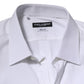 Dolce & Gabbana White Cotton GOLD Long Sleeves Formal Shirt