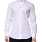 Dolce & Gabbana White Cotton GOLD Long Sleeves Formal Shirt