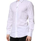 Dolce & Gabbana White Cotton GOLD Long Sleeves Formal Shirt