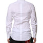 Dolce & Gabbana White Cotton GOLD Long Sleeves Formal Shirt
