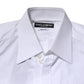 Dolce & Gabbana White Cotton GOLD Long Sleeves Formal Shirt