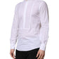 Dolce & Gabbana White Cotton Slim Long Sleeves Formal Shirt