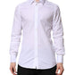 Dolce & Gabbana White GOLD Long Sleeves Dress Formal Shirt