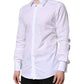 Dolce & Gabbana White GOLD Long Sleeves Dress Formal Shirt