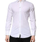 Dolce & Gabbana White GOLD Long Sleeves Dress Formal Shirt