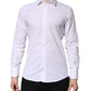 Dolce & Gabbana White GOLD Long Sleeve Dress Formal Shirt