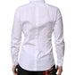 Dolce & Gabbana White GOLD Long Sleeve Dress Formal Shirt
