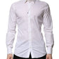 Dolce & Gabbana White Cotton Long Sleeves GOLD Formal Shirt