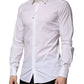Dolce & Gabbana White Cotton Long Sleeves GOLD Formal Shirt