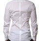 Dolce & Gabbana White Cotton Long Sleeves GOLD Formal Shirt