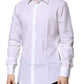 Dolce & Gabbana White GOLD Cotton Long Sleeves Men Formal Shirt