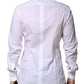 Dolce & Gabbana White GOLD Cotton Long Sleeves Men Formal Shirt