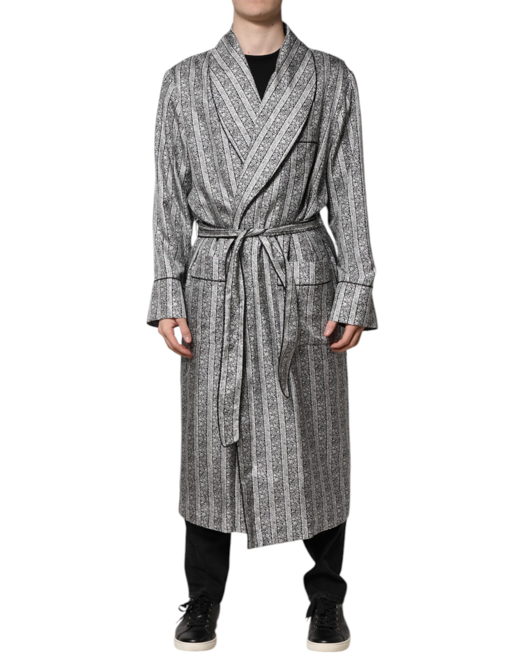 Dolce & Gabbana Multicolor Floral Robe Coat Wrap Jacket