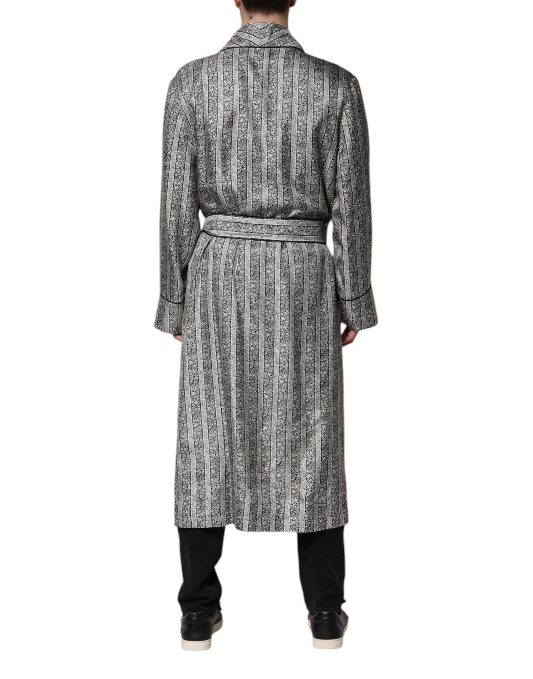 Dolce & Gabbana Multicolor Floral Robe Coat Wrap Jacket