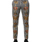 Dolce & Gabbana Multicolor Striped Crown Pants