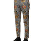 Dolce & Gabbana Multicolor Striped Crown Pants