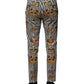 Dolce & Gabbana Multicolor Striped Crown Pants