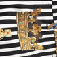 Dolce & Gabbana Multicolor Striped Crown Pants