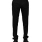 Dolce & Gabbana Black Wool Formal Dress Pants