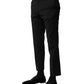 Dolce & Gabbana Black Wool Formal Men Cropped Pants