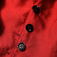 Dolce & Gabbana Red Black Button Down Sleeveless Vest Top