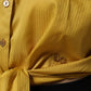 Dolce & Gabbana Mustard Collared Short Sleeves Blouse Top