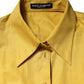 Dolce & Gabbana Mustard Collared Short Sleeves Blouse Top